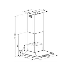 Avis Rosieres Hotte decorative murale RHP67000/1LPN/1, 60 cm, 621.5 m3/h, 3 vitesses