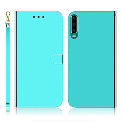 Wewoo Housse Étui Coque Pour Huawei P30 Etui à rabat horizontal en simili-miroir avec porte-carte et emplacements de cartes & Portefeuille & Lanière Vert menthe