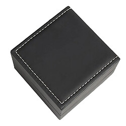 Boîte De Montre Noire En Cuir PU Montre-bracelet Organisateur Vitrine à Bijoux Petite