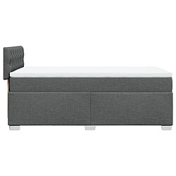 Acheter Vidaxl Sommier à lattes de lit avec matelas Gris foncé 100x200cm Tissu