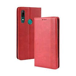 Wewoo Housse Coque Étui en cuir à boucle magnétique avec rétro pour Crazy Horse Texture horizontale Huawei P Smart Zavec support et fentes cartes et cadre photo Rouge