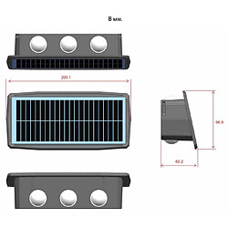 Universal Cour d'énergie extérieure de l'atmosphère extérieure lampe murale décorative