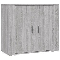 vidaXL Buffet Sonoma gris 80x33x70 cm Bois d'ingénierie