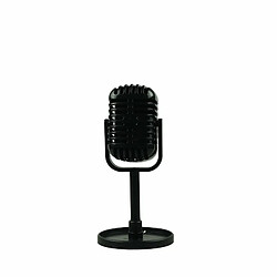 Microphone Vocal Dynamique Rétro Classique Micro De Style Vintage Support Universel Compatible Noir