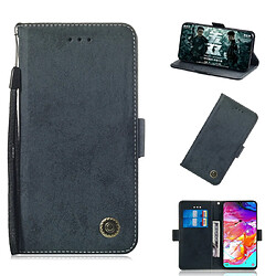 Wewoo Housse Coque Pour Galaxy A70 Retro Etui en cuir avec rabat horizontal et porte-cartes noir