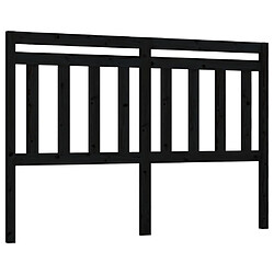 Maison Chic Tête de lit scandinave pour lit adulte,Meuble de chambre Noir 166x4x100 cm Bois massif de pin -MN52956