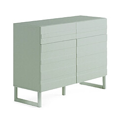 Bestmobilier Sofia - buffet bas - vert sauge mat - 110 cm