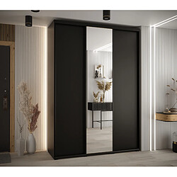 Abiks Meble Armoire à portes coulissantes Davos 3 235.2 x 170 x 45 3 portes coulissante (Noir/Noir/Noir)