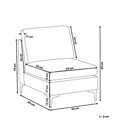 Avis Beliani Module fauteuil en velours gris EVJA