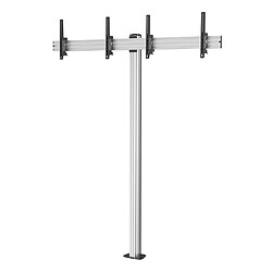 Kimex Support sur pied pour 2 écrans TV 43'' - 49'' - Hauteur 240cm - A visser - Inclinable