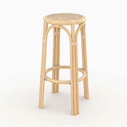 Avis Rendez Vous Deco Tabouret de bar Vania en rotin 75 cm