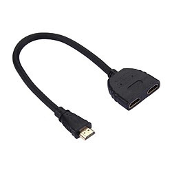 Wewoo Câble 30cm HDMI mâle à double HDMI Femelle 1.4 Version Connecteur Adaptateur