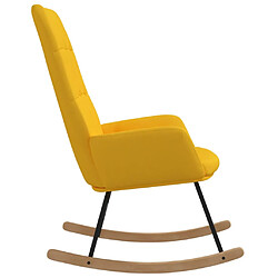 Avis vidaXL Chaise à bascule Jaune moutarde Tissu