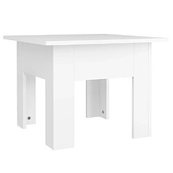 vidaXL Table basse blanc 55x55x42 cm bois d'ingénierie