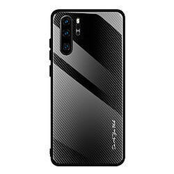 Wewoo Coque Pour Huawei P30 Pro étui de protection en verre dégradé de texture noir