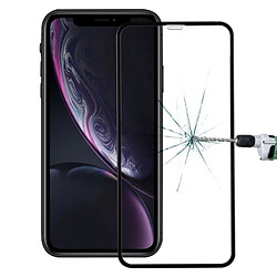 Wewoo Film anti-empreintes digitales Plasma Plein Écran Fibre de Carbone verre trempé pour iPhone XR (Noir)