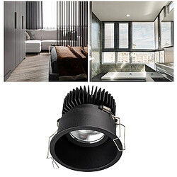 Downlight Encastré En Aluminium 4000K Plafonnier Salle De Bains Haute Luminosité Black_5W_55mm pas cher