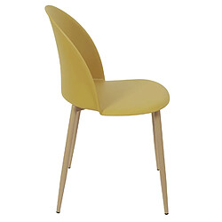 Acheter Toilinux Lot 2 Chaises Scandinave Bergen - Jaune moutarde