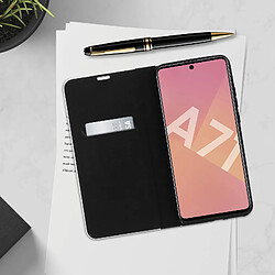 Acheter Avizar Housse Samsung Galaxy A71 Étui Porte-carte Support Vidéo Effet Carbone Noir