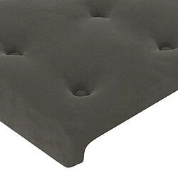 Acheter vidaXL Tête de lit à LED Gris foncé 147x16x78/88 cm Velours