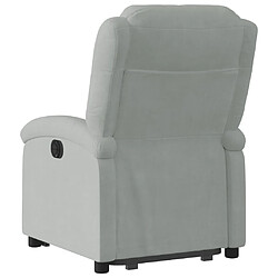 Acheter vidaXL Fauteuil inclinable électrique gris clair velours