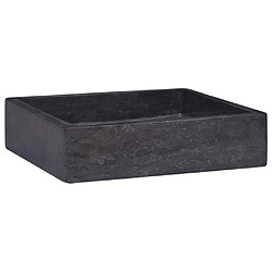 vidaXL Lavabo Noir 40x40x10 cm Marbre