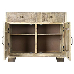 Pegane Etagère en bois de manguier et métal coloris naturel / noir - Longueur 95 x profondeur 44 x hauteur 172 cm pas cher