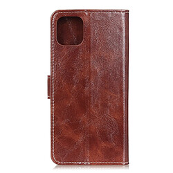 Etui en PU cheval fou vintage café pour votre Apple iPhone 12 Max/12 Pro 6.1 pouces