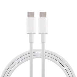 Wewoo Câble USB PD 5A Câble de charge rapide USB-C / Type-C mâle vers USB-C / Type-C mâleLongueur de câble 1,5 m blanc