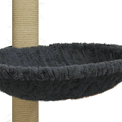 Helloshop26 Arbre à chat meuble tour grimper jouet grattage grattoir escalade plateforme avec griffoir en sisal foncé 74 cm gris 02_0022444 pas cher