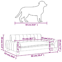 vidaXL Lit pour chien noir 90x53x30 cm tissu pas cher