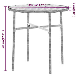 vidaXL Ensemble à manger de jardin 3 pcs Résine tressée Gris pas cher