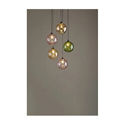 Acheter Luminaire Center Suspension Federico Noir mat, verre moulé