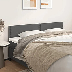 vidaXL Têtes de lit 2 pcs Gris 90x5x78/88 cm Similicuir