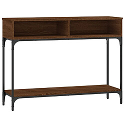 vidaXL Table console chêne marron 100x30,5x75 cm bois d'ingénierie