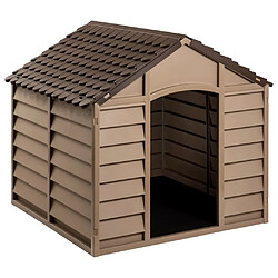 vidaXL Niche pour chien Marron 86x84x82 cm Polypropylène