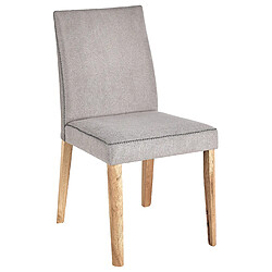 Beliani Chaise de salle à manger PHOLA Set de 2 Tissu Gris pas cher