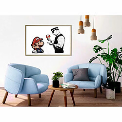 Paris Prix Affiche Murale Encadrée Banksy Mario and Copper 90 x 60 cm Or