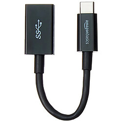 Basics USB 3.0 Type C to USB A Female Adapter Black