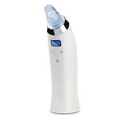 Chrono Aspirateur Point Noirs Professionnel Extracteur de Points Noir et Purificateur de Pores Unisexe, Avec ÉCran LCD et Quatre Embouts de Rechange(Blanc)