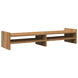 vidaXL Support de moniteur chêne artisanal 100x27x20cm bois ingénierie