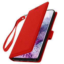 Avizar Housse Samsung Galaxy S20 Plus Étui Folio Porte carte Support Vidéo - rouge