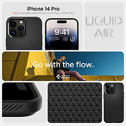 Spigen Sgp Spigen Liquid Air Coque Compatible avec iPhone 14 Pro - Noir Mat