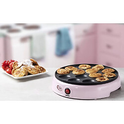 Bestron Appareil à poffertjes hollandais APFM700SDP 800 W Rose