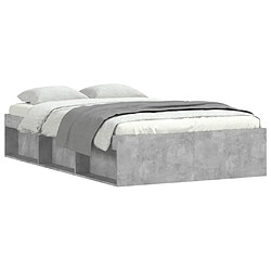 Maison Chic Lit adulte - Lit simple Cadre de lit,Structure du lit Contemporain gris béton 120x200 cm -MN30944