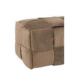 Acheter Inside 75 Pouf CORIE Réctangle 3 places Textile/Bois Marron