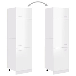 Avis vidaXL Armoire de réfrigérateur Blanc brillant Bois d’ingénierie