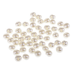 Avis Boutons de perle 50pcs boutons blancs de couture pour le scrapbooking de bricolage de vêtement 10mm