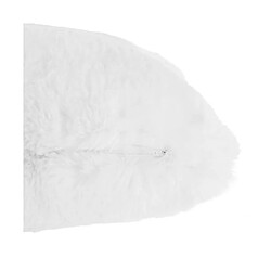 Pegane Lot de 2 coussins fourrure coloris blanc 1200 G - 30 x 45 cm