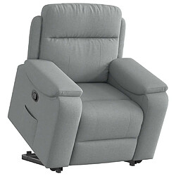 vidaXL Fauteuil inclinable Gris clair Tissu